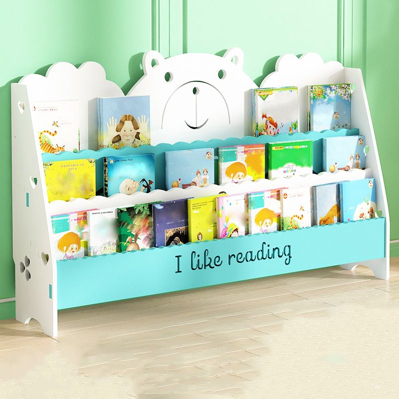 Ladder Closed Back Bookshelf Solid and Manufactured Wood Bookshelf for Home