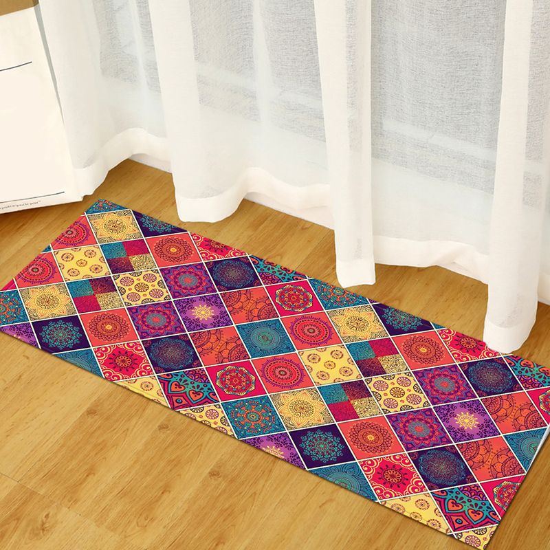Tappeto multi-colore a colore polyster a colori in mattoni tappeto interno tappeto area resistente alle macchie per camera da letto per camera da letto