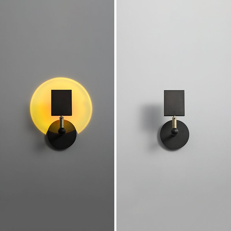 Lampada a parete a LED armata a 1 luce moderna a parete in metallo montato per la camera da letto