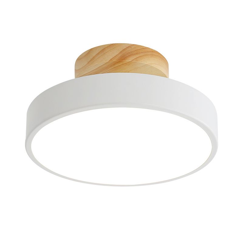 Macaron Style Ceiling Light LED Ceiling Mount Light with Acrylic Shade for Bedroom