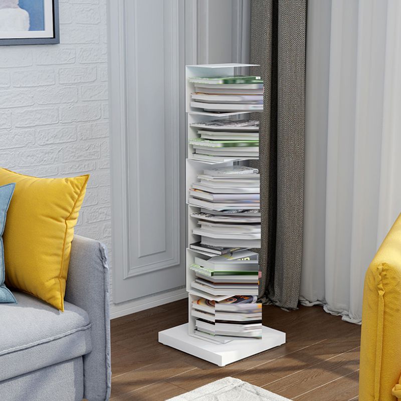 Contemporary Standard Metal Bookshelf Closed Back Bookcase with Shelves