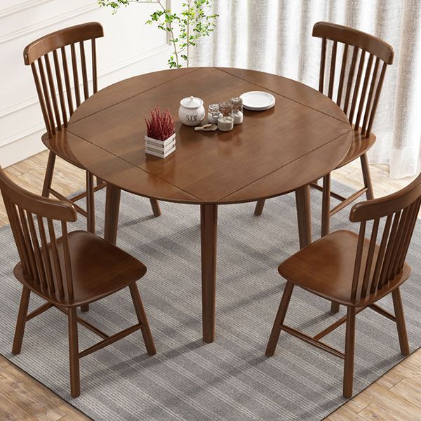 Rubberwood Dining Table Drop-Leaf Dinner Table for Dining Room