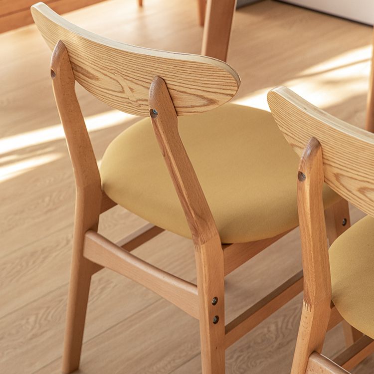 Chaise d'appoint de salle à manger à dossier ouvert d'intérieur en bois contemporain de 16'' de large