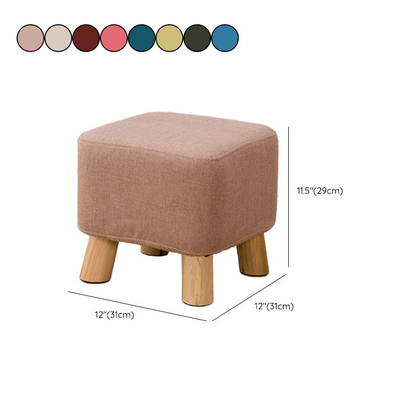 Fabric Standard Stool Contemporary Simple Square Upholstered Ottoman