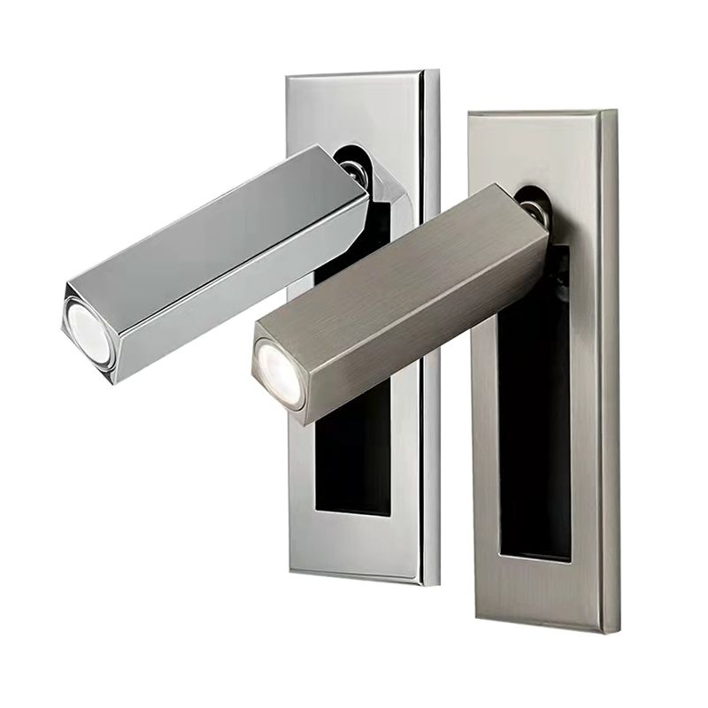 1-Light Rectangle Wall Mount Light Modern Style Metal Wall Sconce Lights