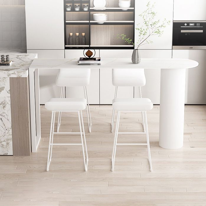 Contemporary Style Rectangle Bar Counter Table Dining Sintered Stone Table for Kitchen