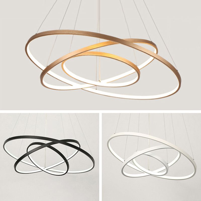 Lámparas de metal múltiples lámparas colgantes capas de estilo colgante de estilo moderno