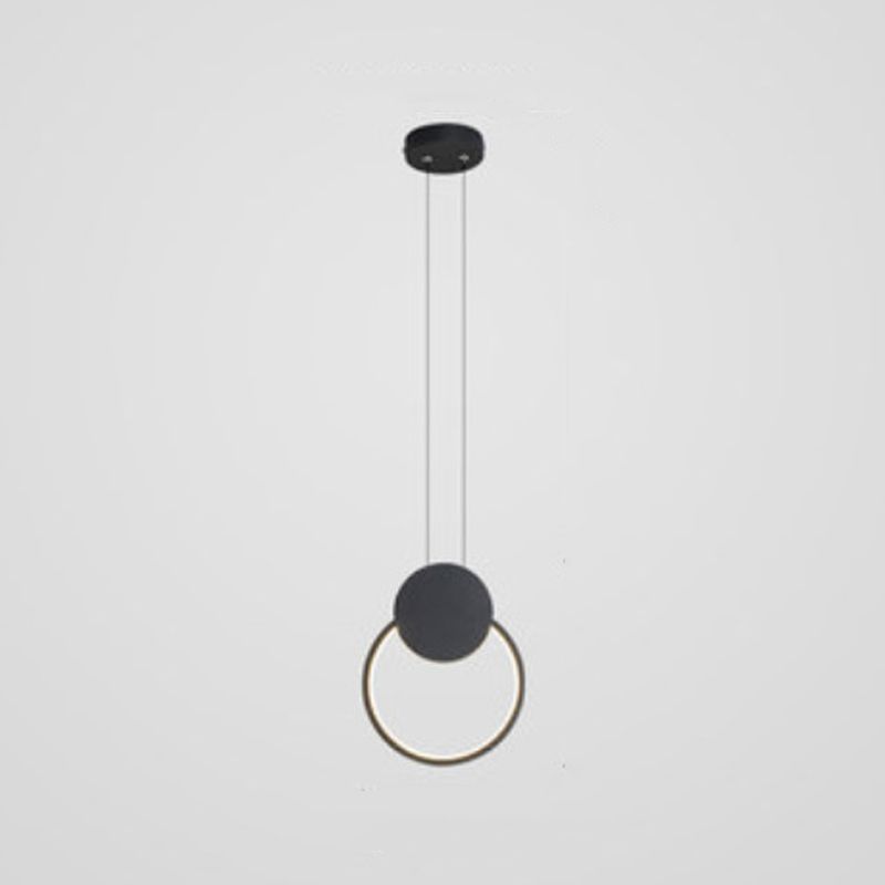 Moderne künstlerische LED Hanging Lampe Lacked Iron Linear Pendellicht mit Acrylschatten