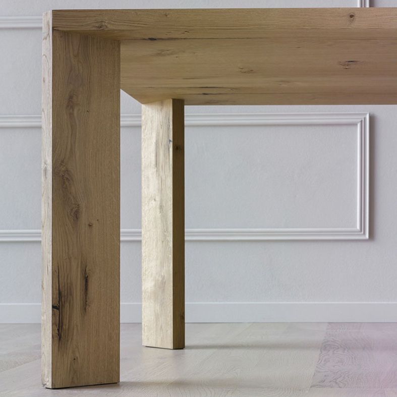Tavolo da pranzo in legno massiccio in pino in stile moderno 4 gambe tavolo rettangolo di base per casa