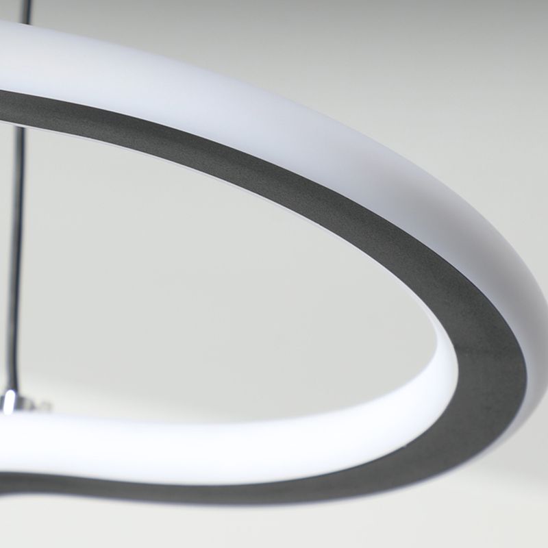 Wolkenform Metall Anhänger Leuchte Moderne Stil 1 Licht hängend Licht in Schwarz