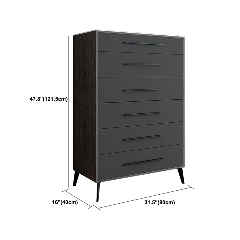 15.6-inch Width Storage Chest Ultra-Modern Dresser with 4/5/6 Drawers