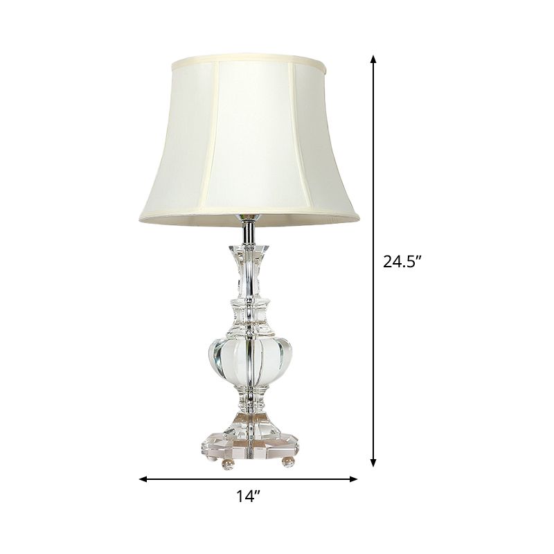 1 lampe de forme de bocal de tête lampe de lecture de cristal biseauté contemporain Light en blanc