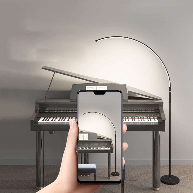 Modern Style Linear Shape Floor Lighting Metal 1 Light Floor Light for Living Room