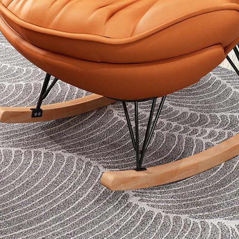 27.56"L x 37.4"W x 34.65"H Armless Cushion Back Chair,Modern Reclining with Ottoman