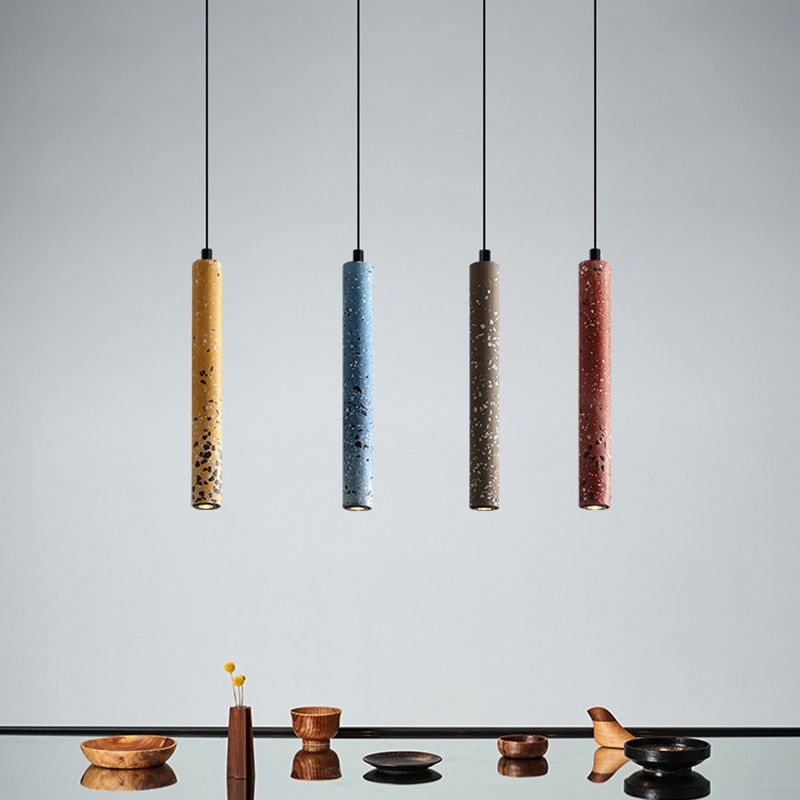 Trapezoid Stick Pendant Lighting Nordic 1 Bulb Down Light Fixture over Dining Table