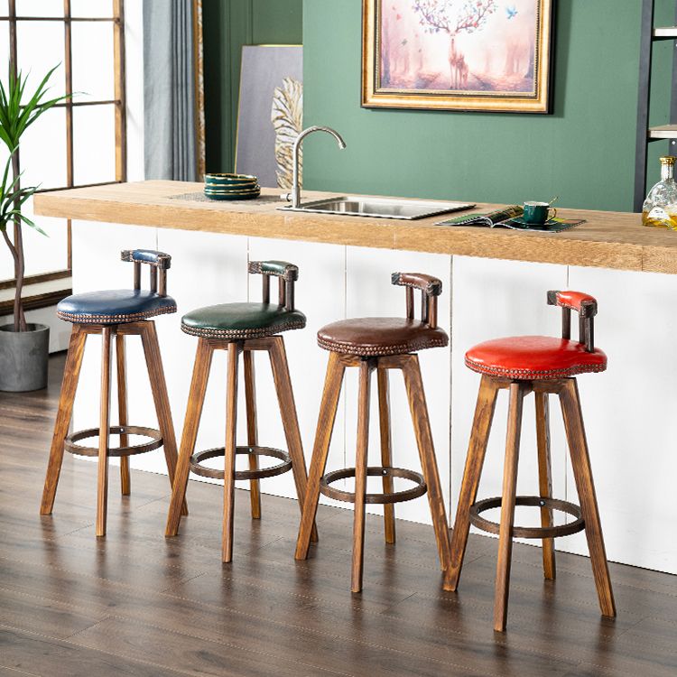 Taburete moderno de frases rotatables de la cocina de la madera de la madera con cojín