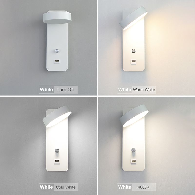Minimalismo moderno Minimalismo LEDDA LETTURA LAMPAGGIO LAMPAGGIO ANGOLO REGOLABILE MOLTO MOLTO SCONCE LAGUA DELLA MOLTA CON STUSTRO DEMING + DESIGN USB
