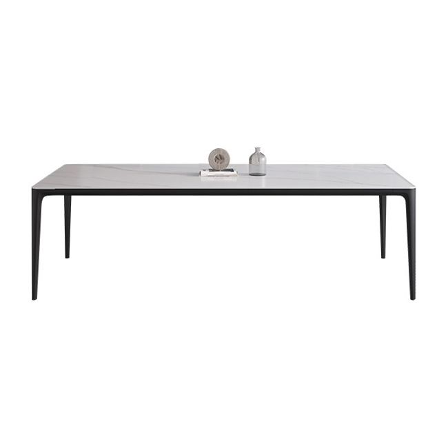 Rectangle Shape Dining Table Industrial Sintered Stone Table with 4 Legs