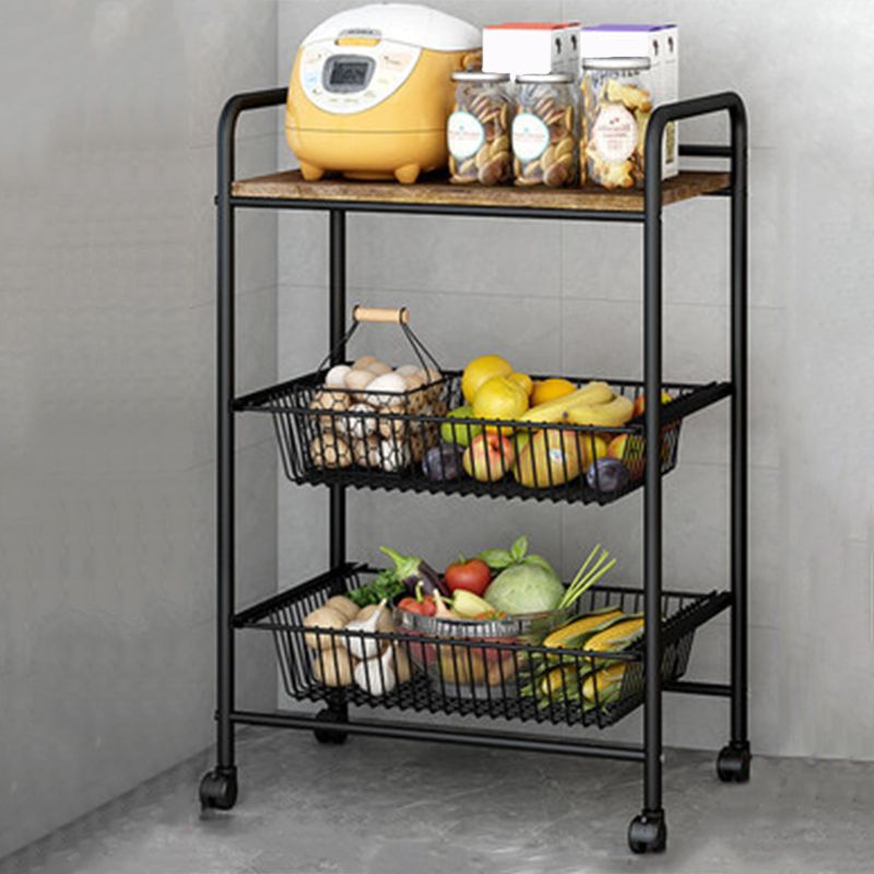 Dining Room Prep Table Contemporary Style Open Storage Prep Table