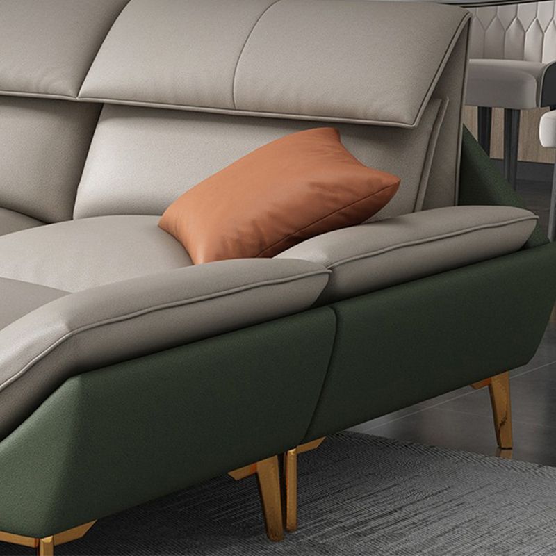 38.18" Tall Faux leather Contemporary Sectional Stain-Resistant Sectional