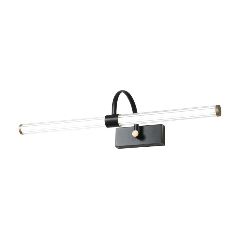 Occero da parete in metallo in metallo lineare Stile moderno 1 illuminazione a supporto a parete a specchio leggero