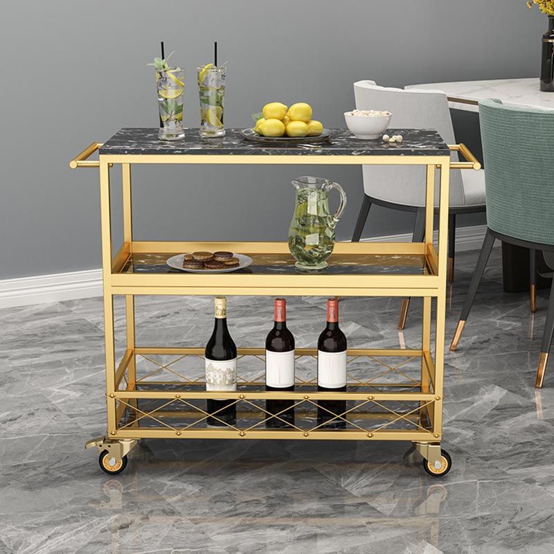 31.50" High Contemporary Rectangle Prep Table Rolling Metal Prep Table for Kitchen