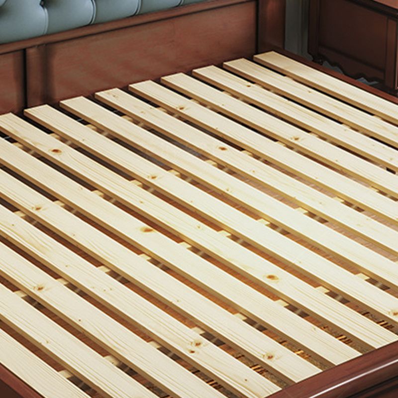 84.65 inch Wide Contemporary Panel Bed Espresso Standard Bed with Headboard