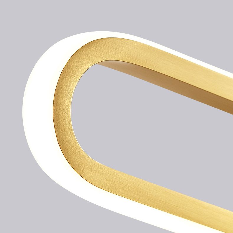 Postmodern Oval Ring Wall Mounted Lights Acrylic Flush Mount Wall Sconce for Bathroom