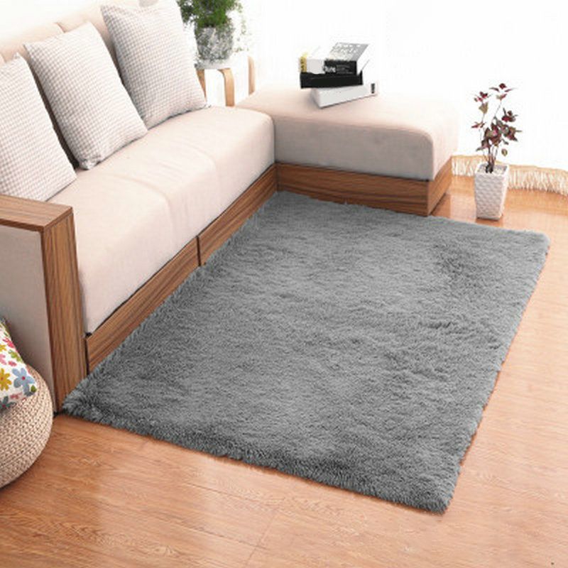 Multicolor Living Room Rug Casual Plain Rug Faux Wool Stain Resistant Non-Slip Backing Pet Friendly Rug
