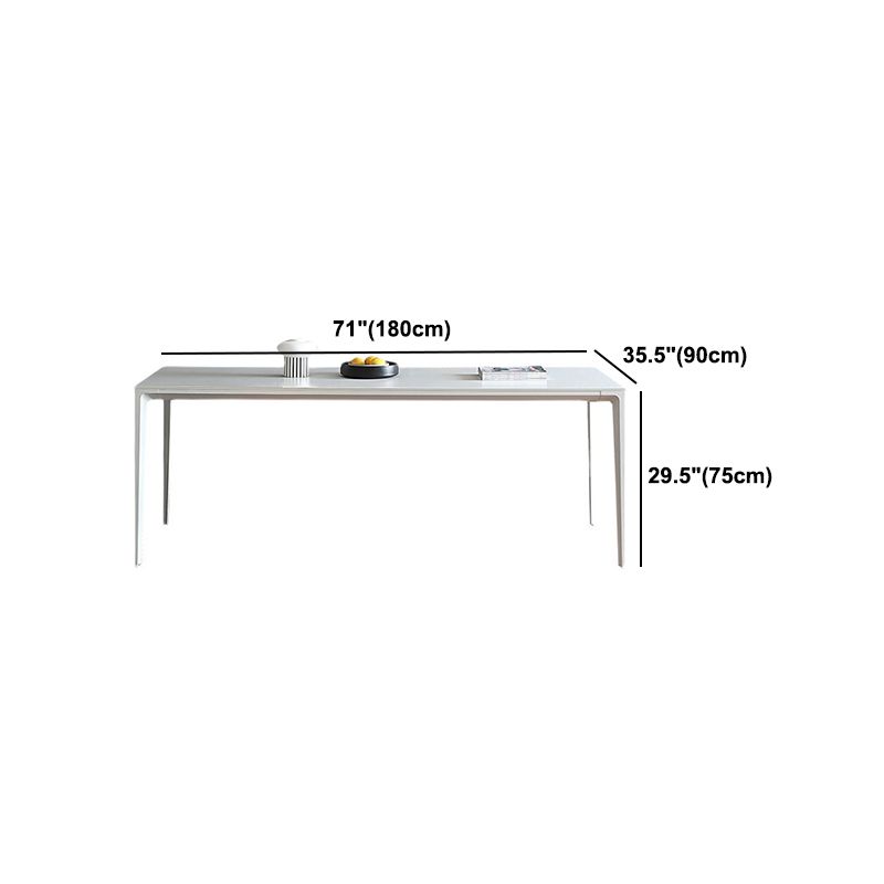 Modern Aluminium Dining Table Set 1/4/5/7 Pieces Rectangle Dinette Set with Sintered Stone