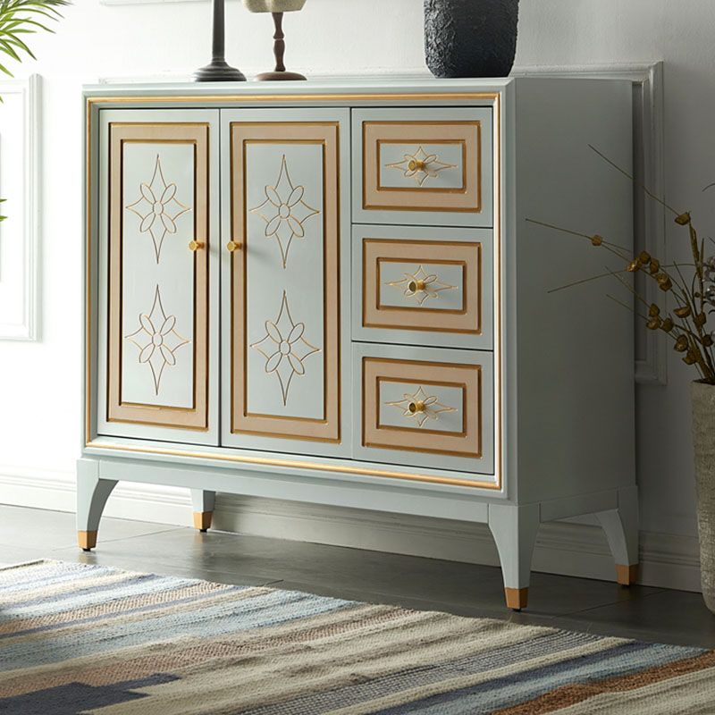 Glam 3 Drawers Sideboard Multi Doors Sideboard Buffet Stand with Storage