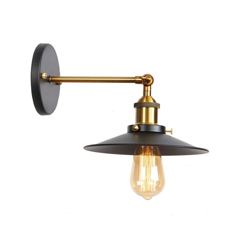 Metal Wall Mounted Lamp Industrial Cone Shape Sconce Light Fixture