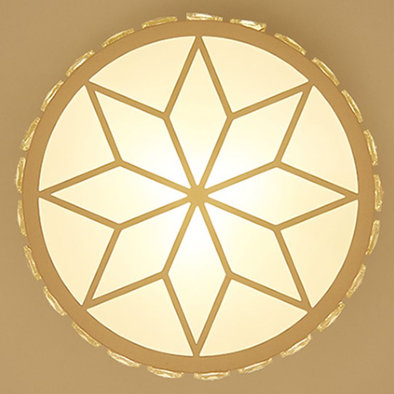 Geometric Ceiling Lamp Modern Iron 1 Light Flush Mount with Hole 2-3.5'' Dia for Aisle