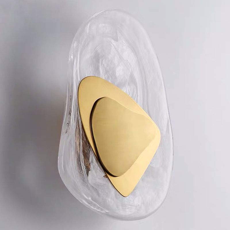 Modern Nordic Sconce Light Fixture 1 Light Glass Wall Mount Lighting Light Luxury Sconce for Bedroom