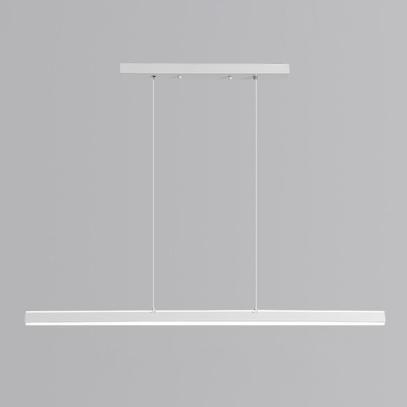 Nordic Simple Island Light Fixture Modern Long Strip LED Pendant Light for Dining Room