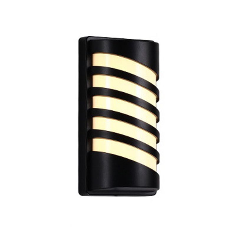 Modern Metal Wall Sconce Geometric Shape Wall Light with Plastic Shade for Living Room