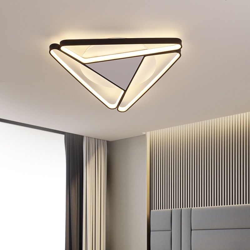 Style moderne triangle encastré luminaire métal trois lampes encastré plafonnier