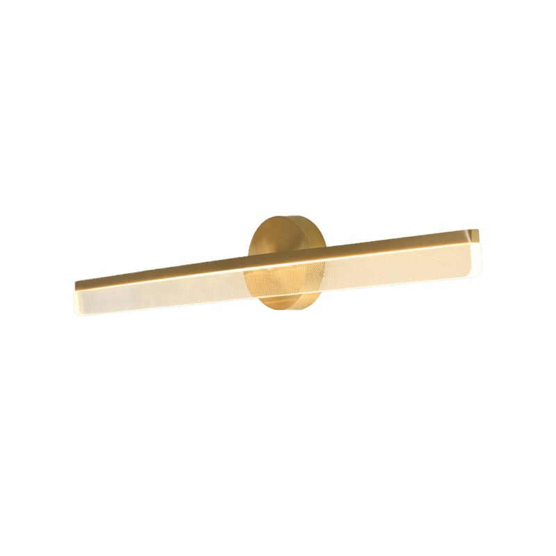 1 Light Linear Shape Wall Mount Light Fixture Modern Wall Mounted Lighting in Gold Fixture