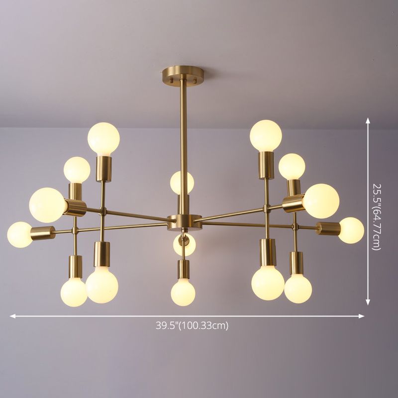 Lampade per lampadari radiali di semplicità moderna Lampade a sospensione in vetro per il ristorante