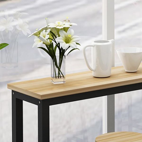 Tavolo da pranzo a base di bistrot nero e naturale tavolo da cocktail in legno e metallo