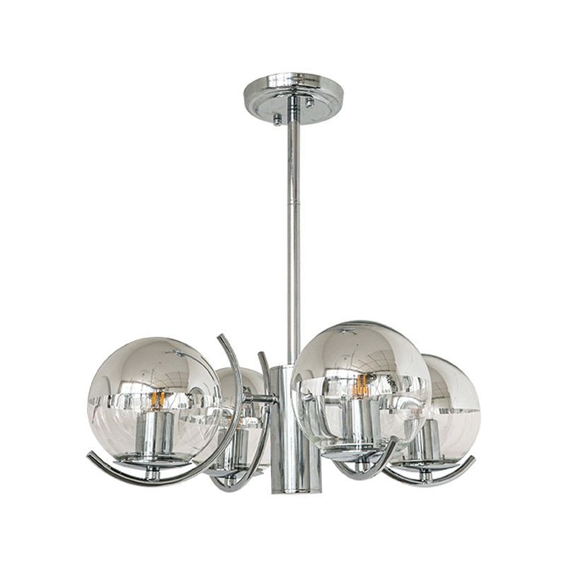 Metal Chandelier Light Fixtures Modern Multi-Head Globe Pendant Lamps for Living Room
