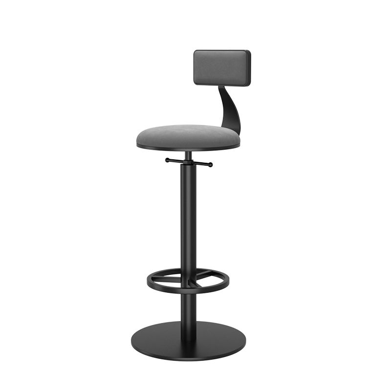 Modern Adjustable Height Bar Stools Matte Finish Indoor Stools