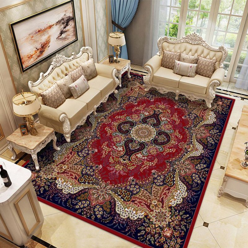 Bohemian Non-slip Carpet Polyester Area Carpet Stain Resistant Rug for Living Room