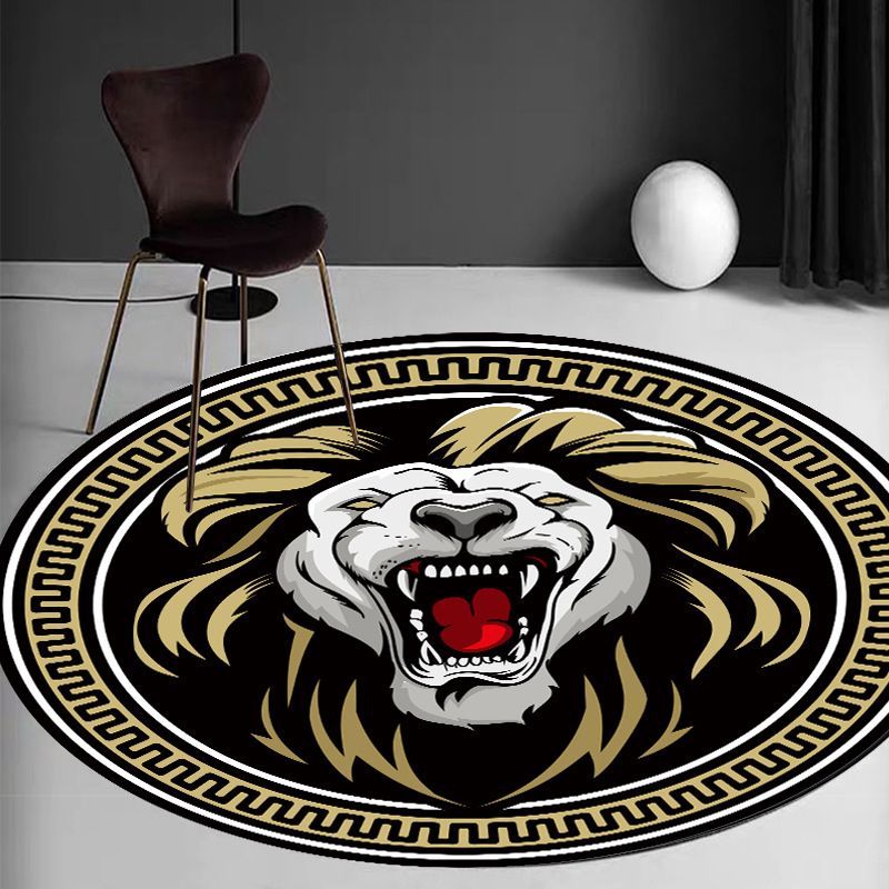 Tapis de motif animal luxueux Colore rond à la mode