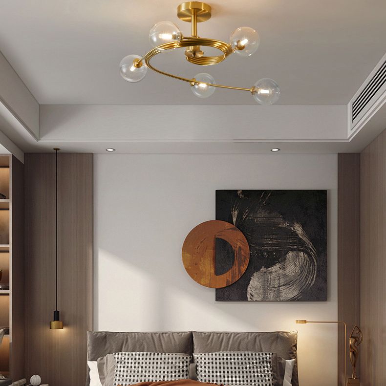 Burbujas de lámpara de montura semi descarga de montura de vidrio contemporáne