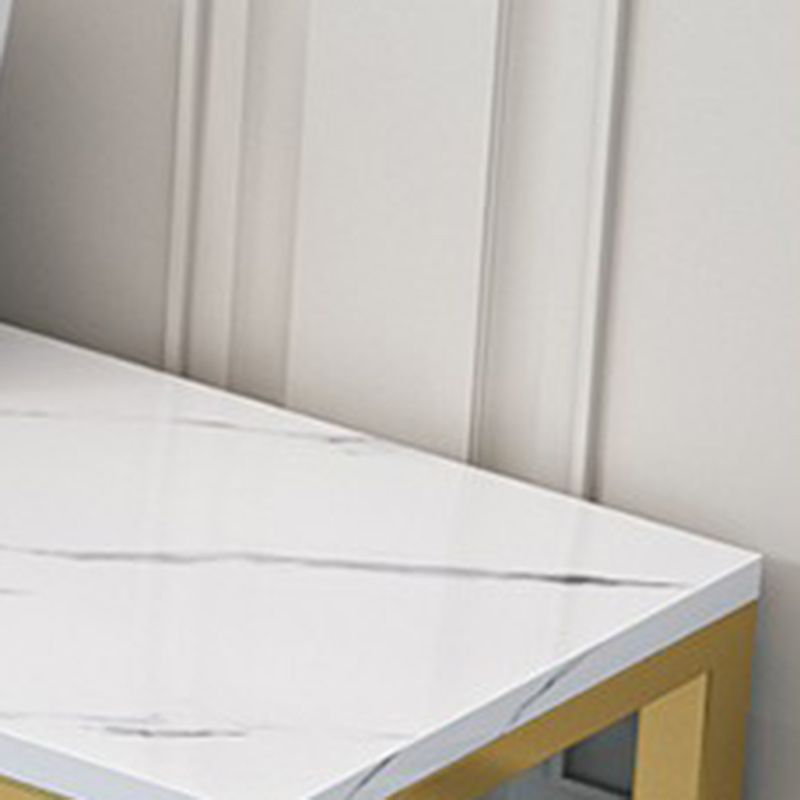 Glam Indoor Bar Dining Table Rectangle Bar Stool Table with Footrest