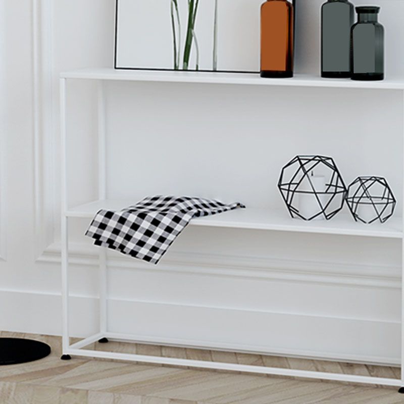 Iron Modern Console Table 2-shelf 31.5" Tall Accent Table for Hall