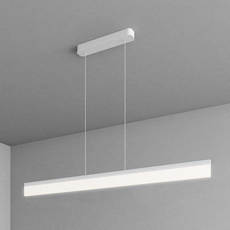 Éclairage pendentif linéaire rectangulaire mince simple