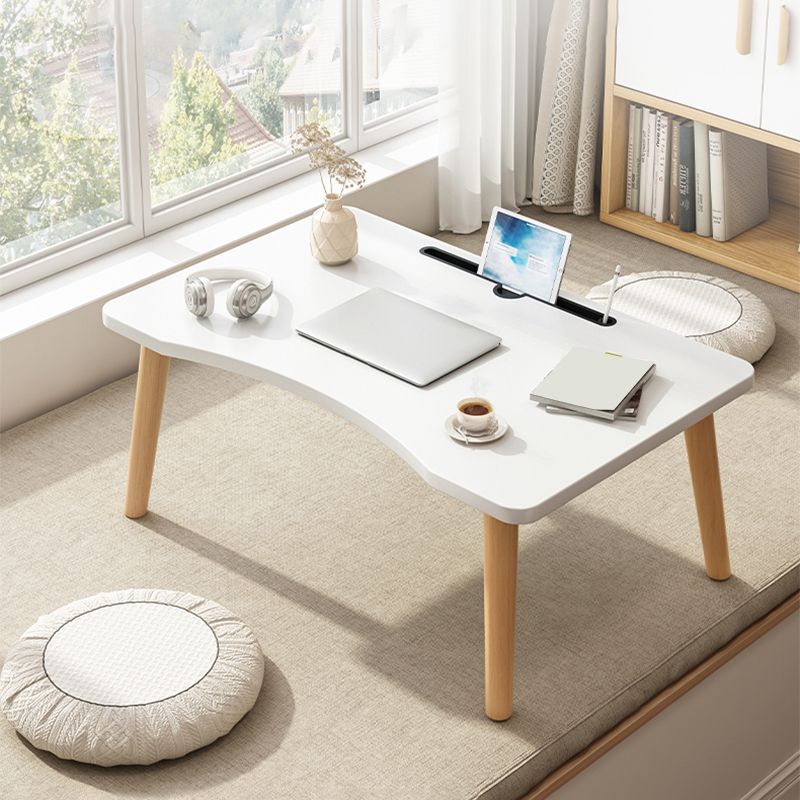 Wood Rectangle Coffee Table 4 Legs Coffee Table with Storage