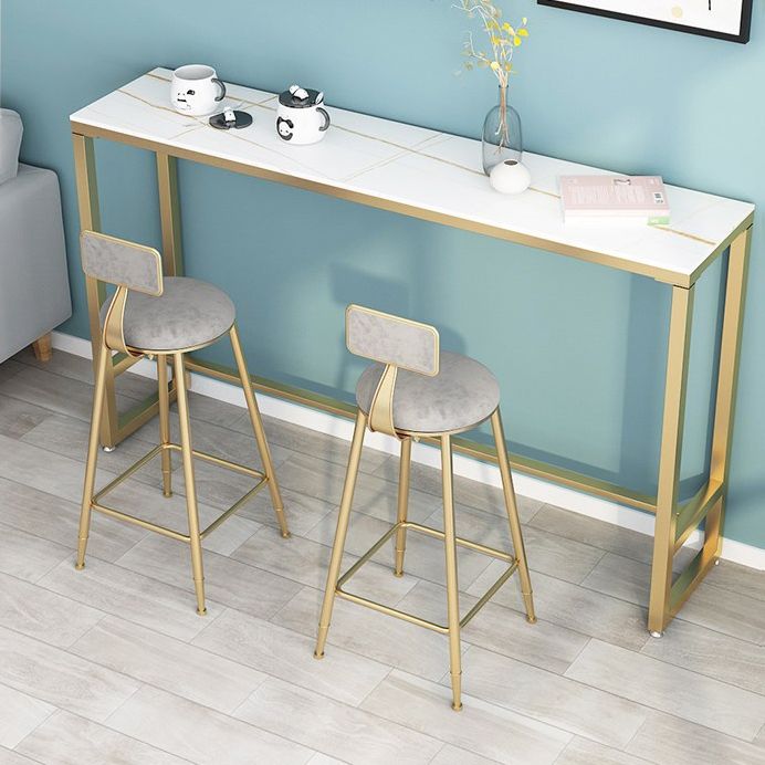 Glam 1/2/3 Pieces Sintered Stone Bar Table Set Fixed Table Counter Set for Home Use